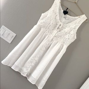 White floral lace dress